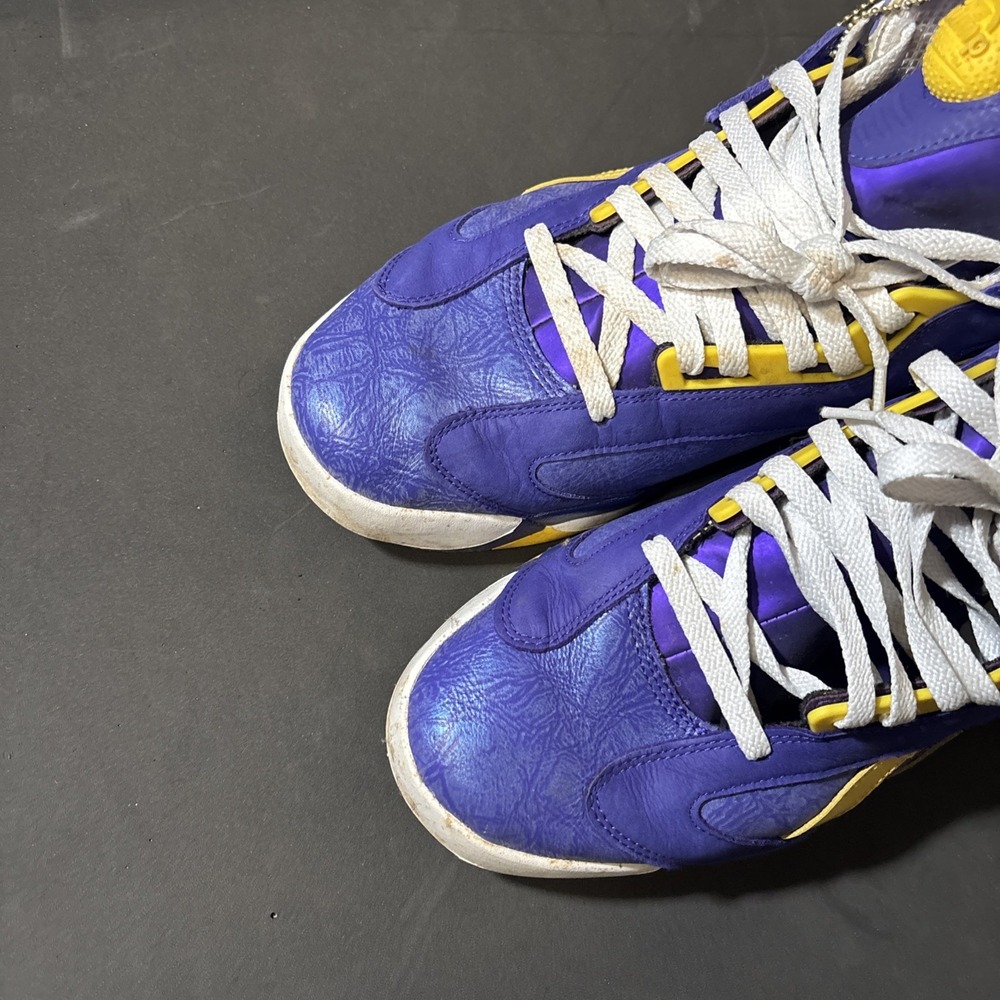 Reebok Shaq Attaq Pump lakers Purple‎ Yellow Men's Size 12 Shaquille O'Neal - Picture 7 of 16